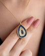 Blue Aura Nazar Damla Necklace - 925 Sterling Silver