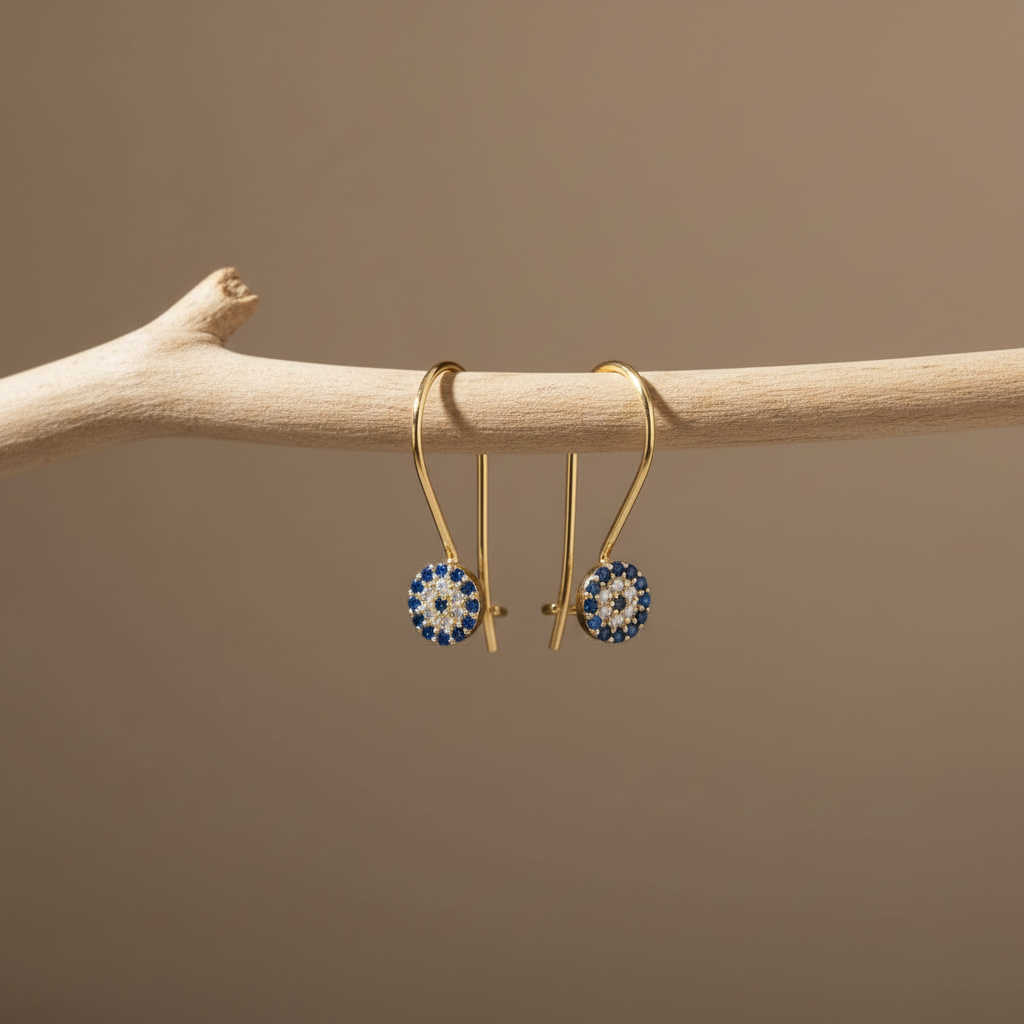 925 Sterling Silver Evil Eye Children's Earring