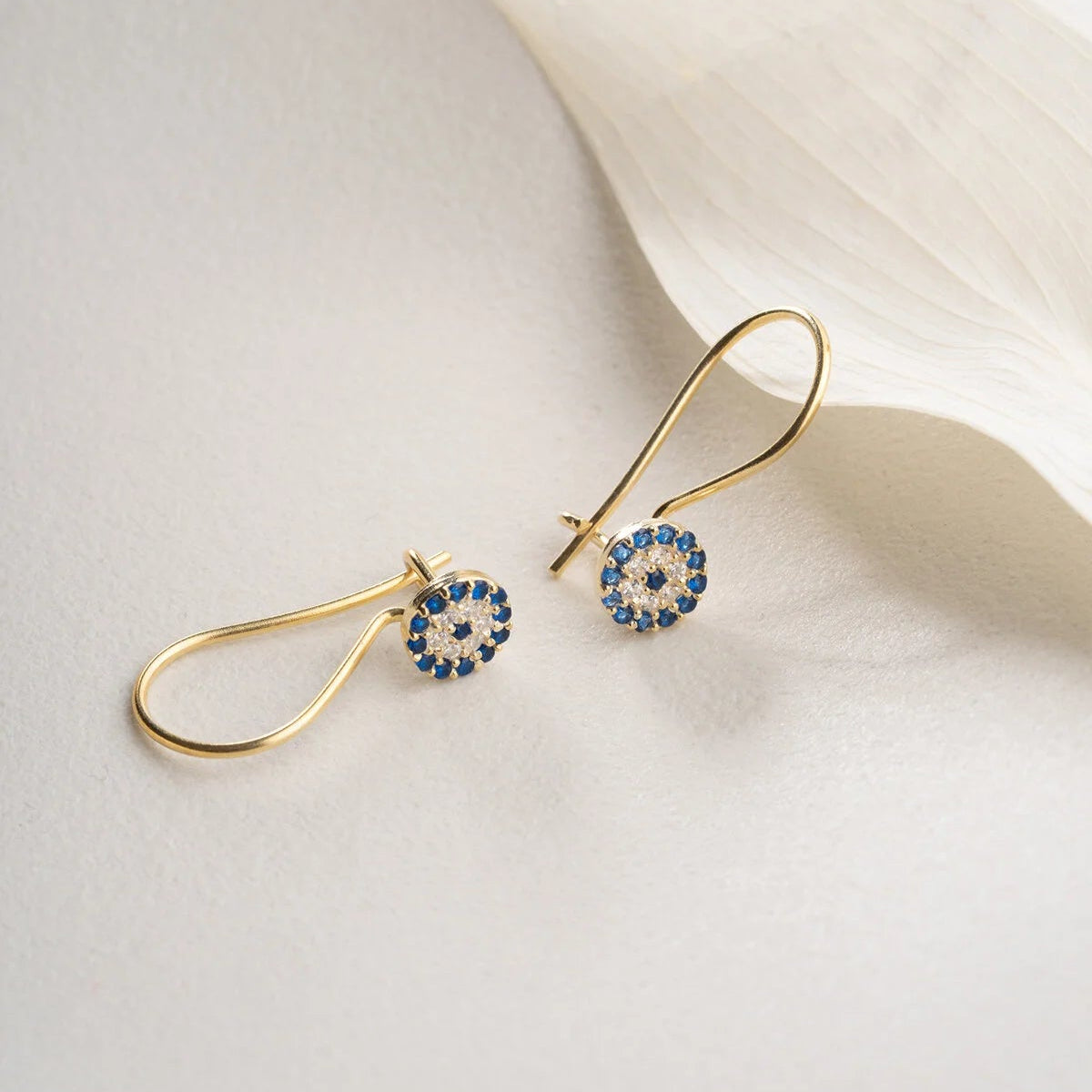 925 Ayar Gümüş Nazar Boncuk Detaylı Çocuk Küpesi