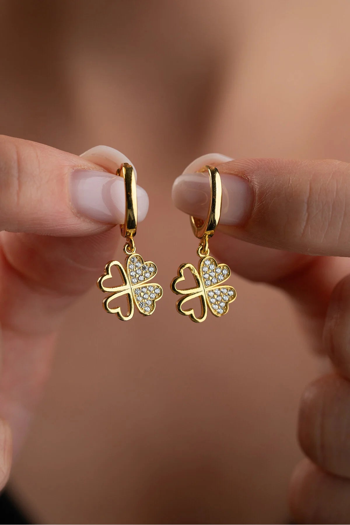 Yonca Küpe - 925 Ayar Gümüş