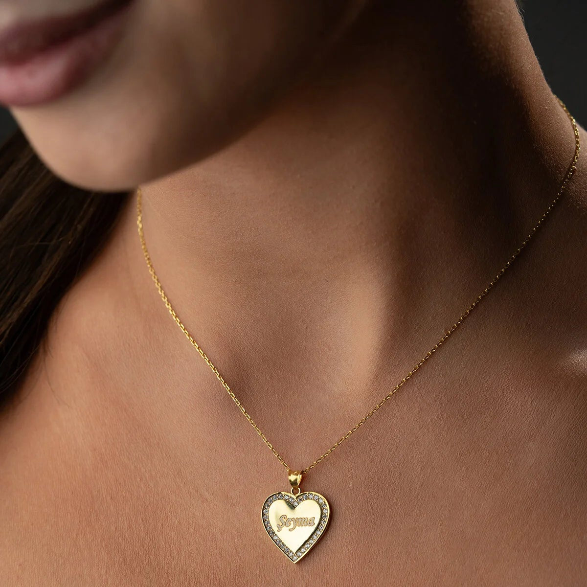 Kişiye Özel Kalpli İsimli Kolye