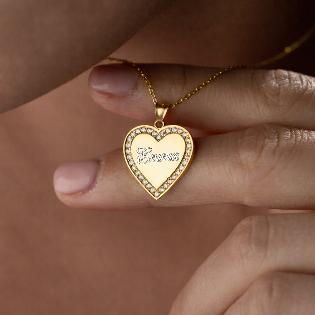 Kişiye Özel Kalpli İsimli Kolye