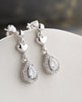 Teardrop Earrings with Heart Detail – 925 Silver