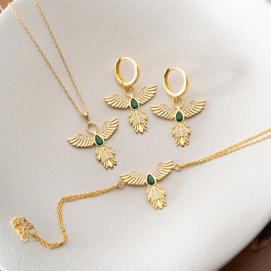 925 Ayar Gümüş Anka Kuşu Seti