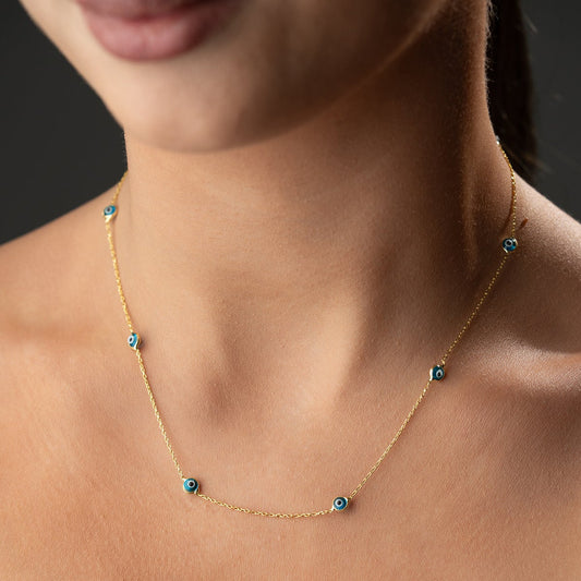 Nazar Eye Silver Necklace