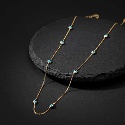 Nazar Eye Silver Necklace