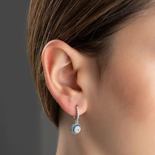 Nazar Hängeohrringe Blue Aura