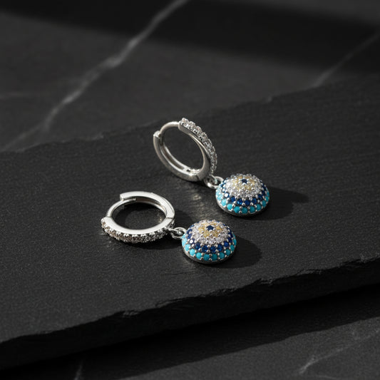 Nazar Hängeohrringe Blue Aura