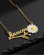 Collier Fête des Mères avec Écriture Annem et Marguerite