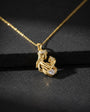 925 Silver Gold Plated Mother Baby Necklace