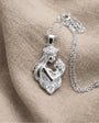 925 Silver Gold Plated Mother Baby Necklace