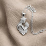 925 Silver Gold Plated Mother Baby Necklace
