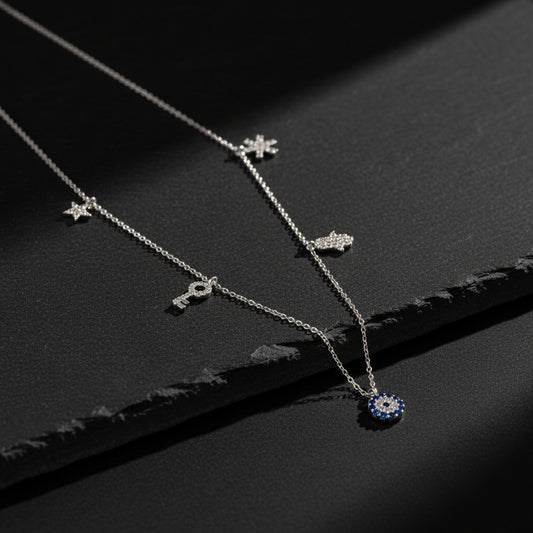 Nazarlı Şans Kolye– Blue Aura