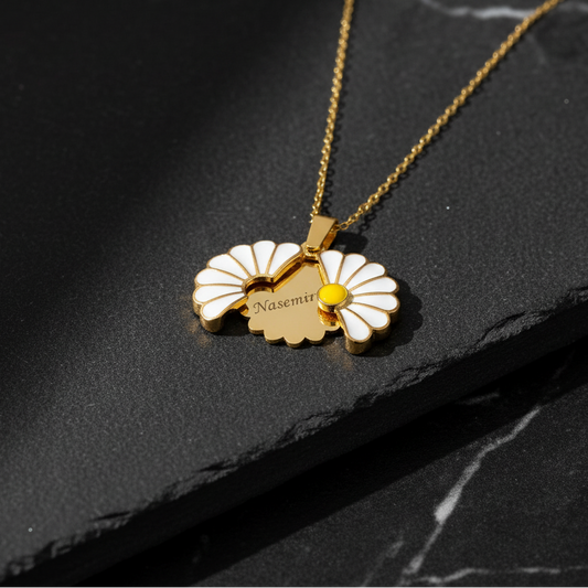 Kişiye Özel Papatya İsim Kolye