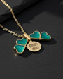 Personalized Clover Silver Necklace