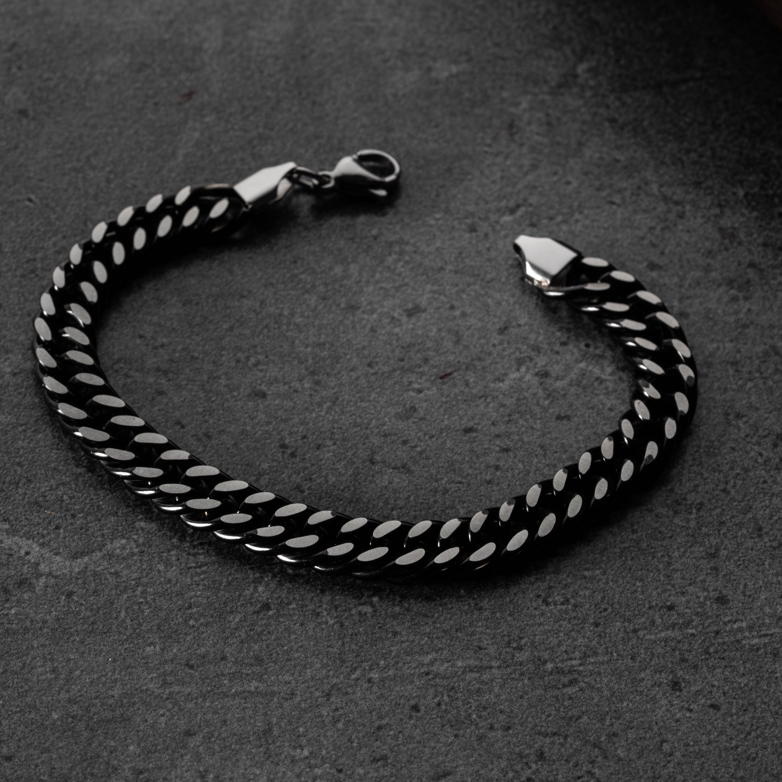STEEL – Minimalistisches Herrenarmband aus schwarzem Edelstahl
