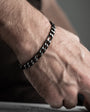 STEEL – Minimal Black Stainless Steel Bracelet for Men