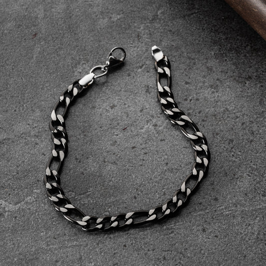 STEEL – Minimal Black Stainless Steel Bracelet for Men