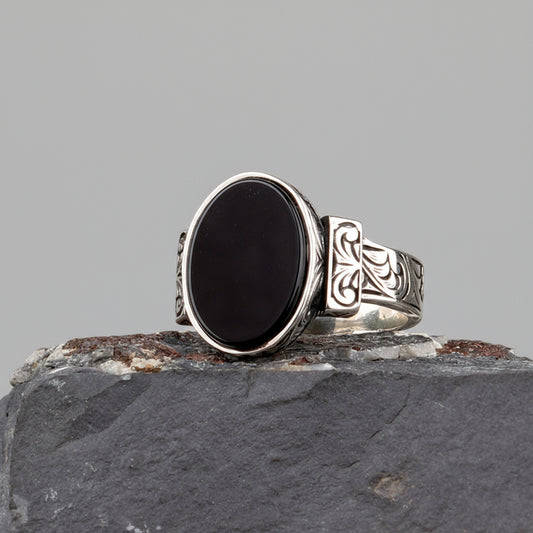 Bague Onyx en Argent Sterling 925