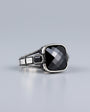 925 Sterling Silver Black Stone Men's Ring