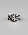 VARQ Seljuk Patterned Men's Ring – 925 Sterling Silver