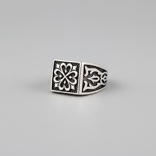 Bague pour homme à motifs VARQ Seldjoukide – Argent sterling 925