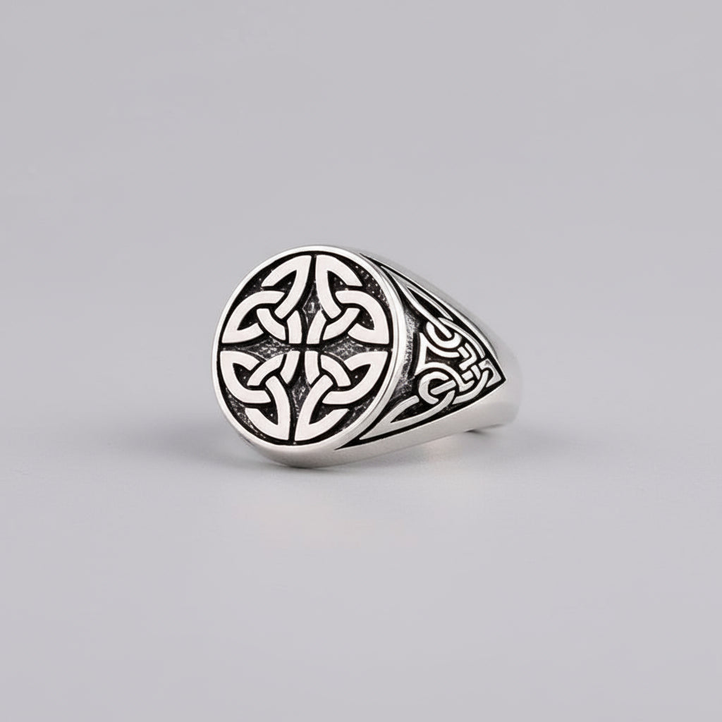 VARQ Celtic Motif Men's Ring – 925 Sterling Silver