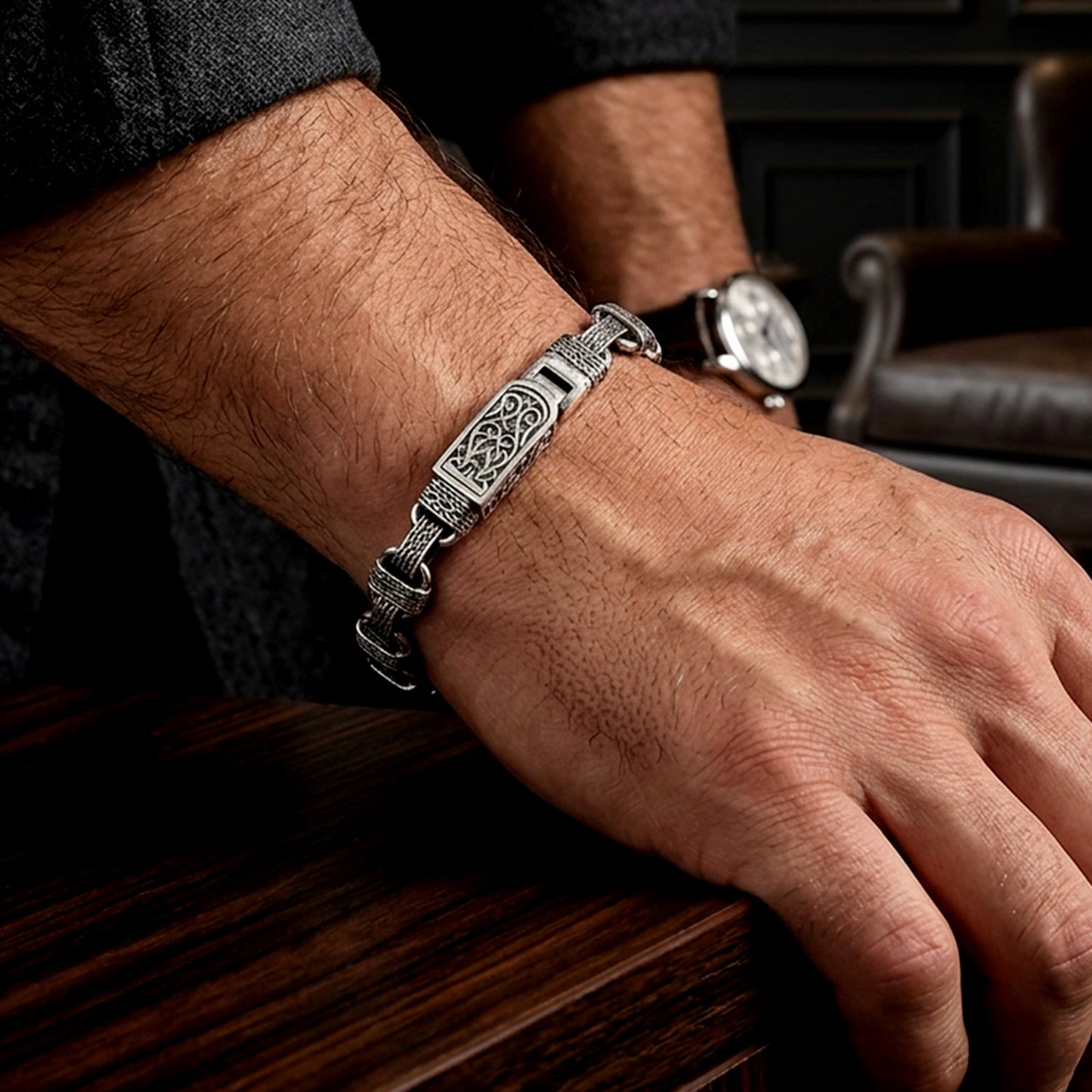Heritage Link Herrenarmband | 925 Silber