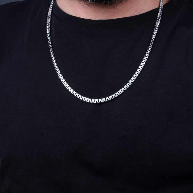 Halskette aus 925er Sterlingsilber für Herren (60 cm)