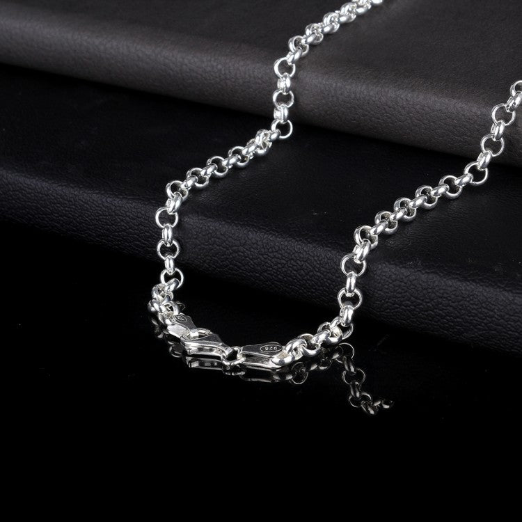 925 K Silver Doch Hoop Men's Chain