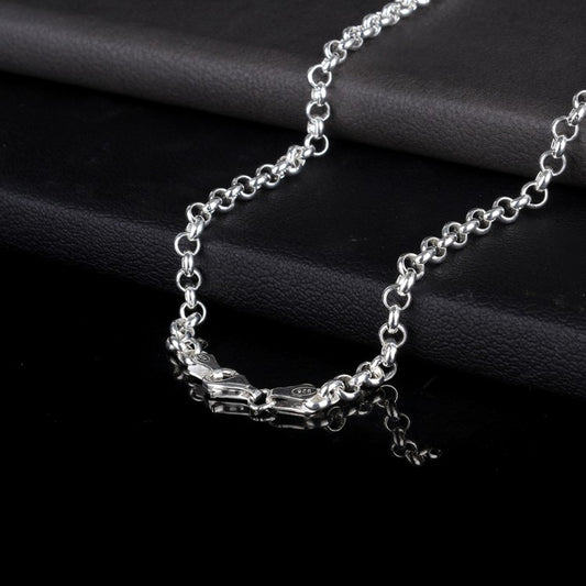 925 Ayar Gümüş Doch Halka Model Erkek Zincir