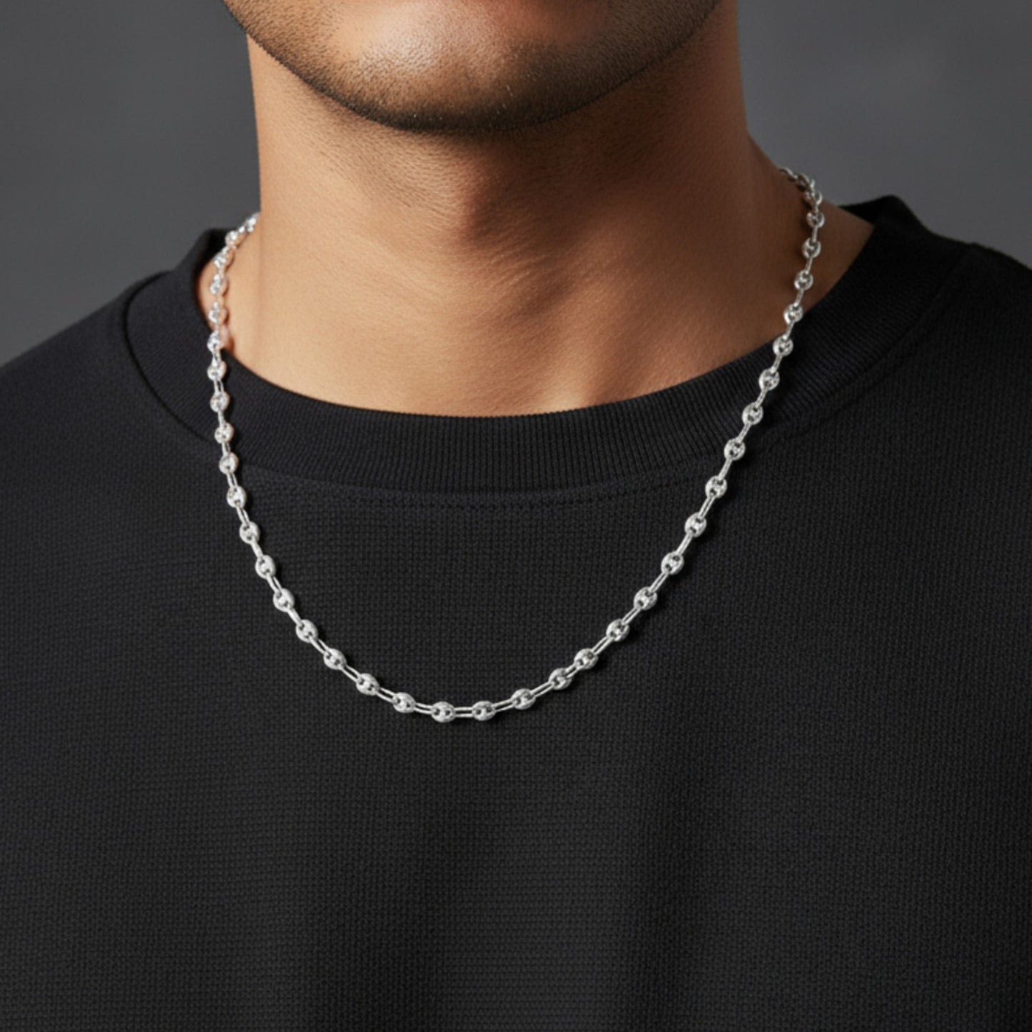 925 Sterling Silver Sailor Model Men's Chain