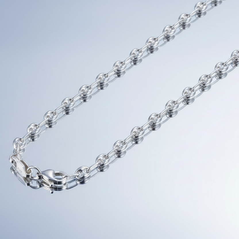 925 Ayar Gümüş Gemici Model Erkek Zinci