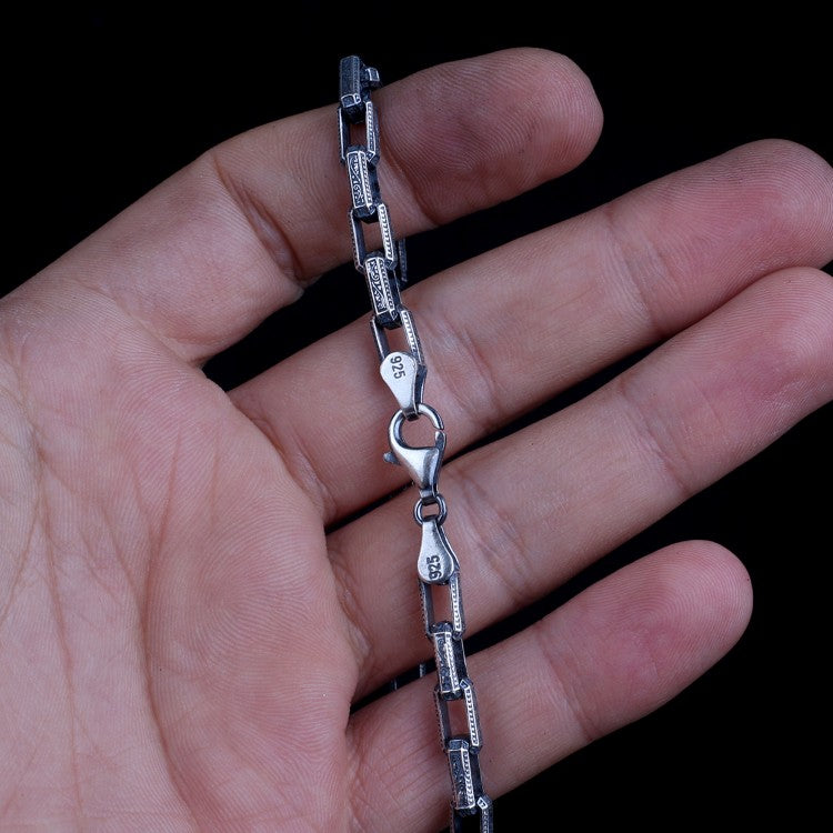 Herren-Seilkette aus 925er-Sterlingsilber, oxidiert