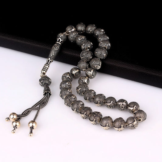 Tuğra Model 925 Ayar Gümüş Tesbih