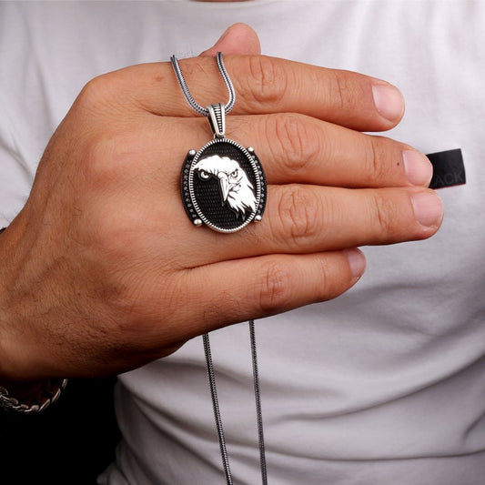 925 Ayar Gümüş Kartal Kolye