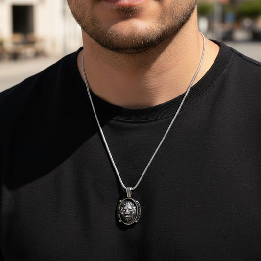 925 Ayar Gümüş Aslan Kolye