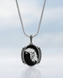 925 Sterling Silver Eagle Necklace with Micro Stone Frame