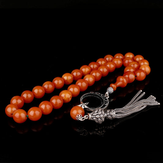 Ateş Kehribar Tesbih Ayyıldız