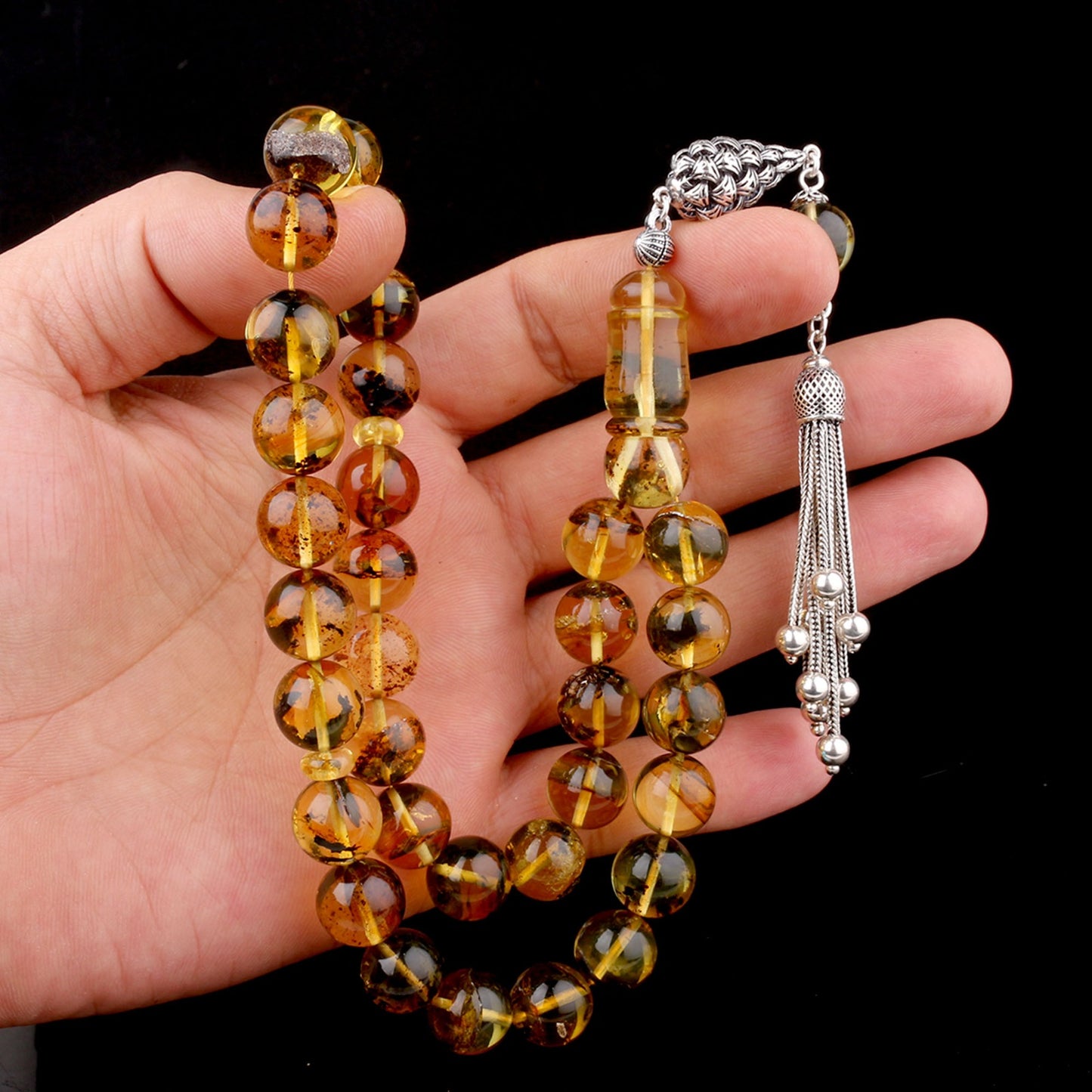 Fosil Damla Kehribar Tesbih Fizyon Model