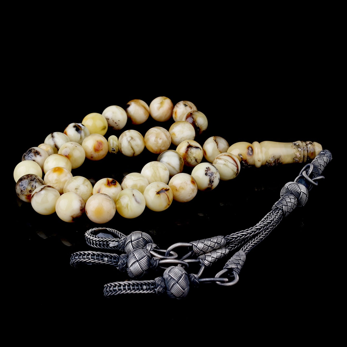 Küre Kesim Damla Kehribar Tesbih Kazaz Püsküllü