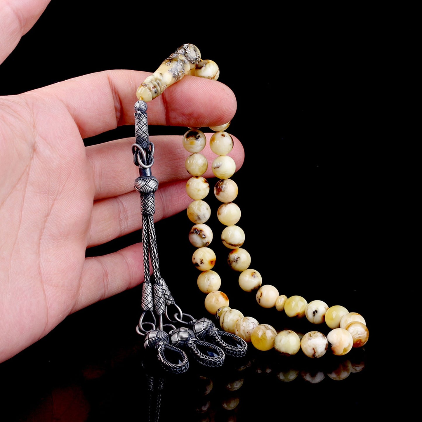 Küre Kesim Damla Kehribar Tesbih Kazaz Püsküllü