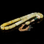 Capsule-Cut Multicolour Amber Tasbih | 925 Sterling Silver