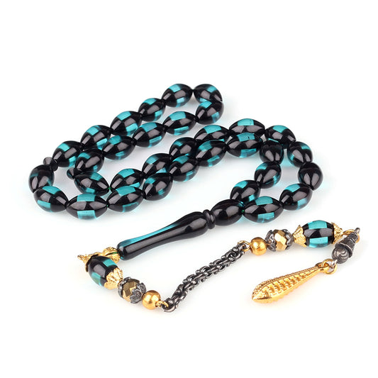 Sürmeli Model Ateş Kehribar Tesbih (Alpaga Püsküllü)