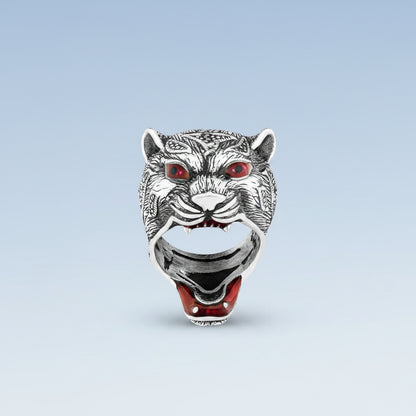 Tiger Silver Ring