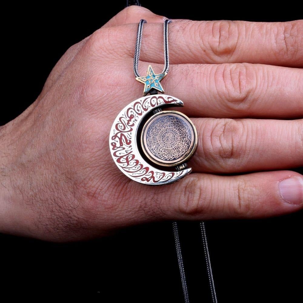 Çift Taraflı Dualı Kolye 925 Ayar Gümüş