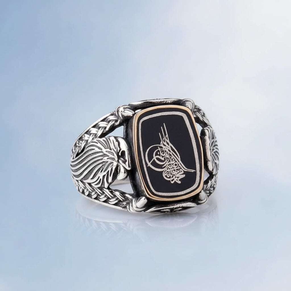 Bague Homme Tughra Ottoman Argent 925