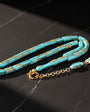 Turquoise Cut Enamel Tesbih | Metal