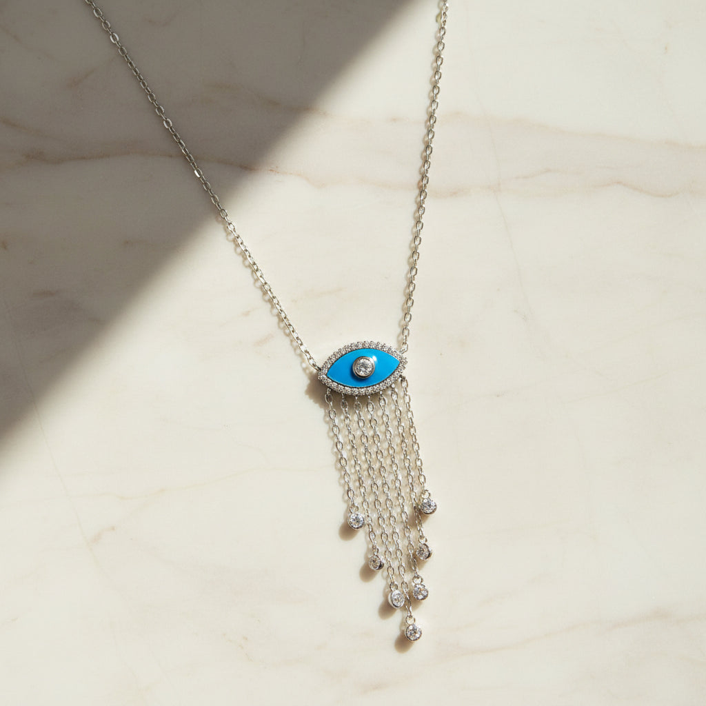 Nazar Eye Silver Necklace