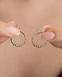 Tricolor Dorika Hoop Earrings | 925 Sterling Silver
